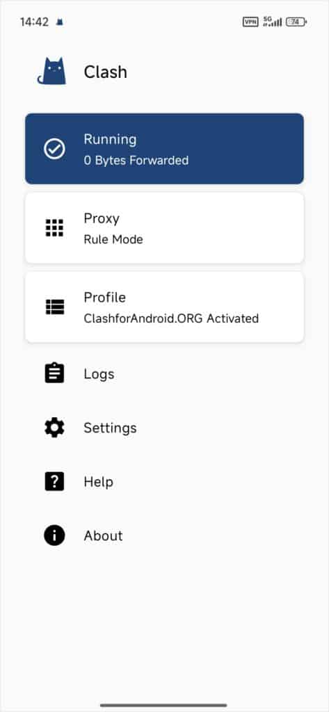 Clash for Android Interface