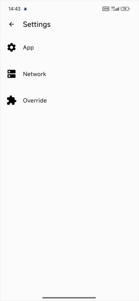Clash for Android Settings